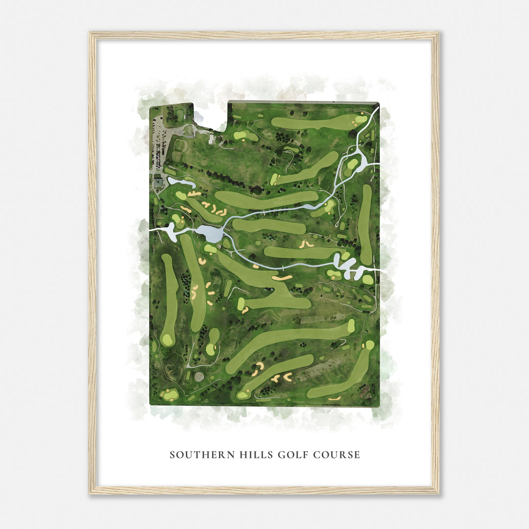 Print of Southern Hills Golf Course Classic Map