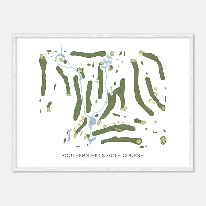 Print of Southern Hills Golf Course Modern Map