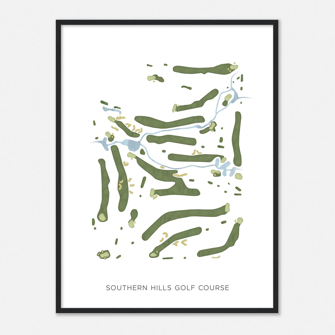 Print of Southern Hills Golf Course Modern Map