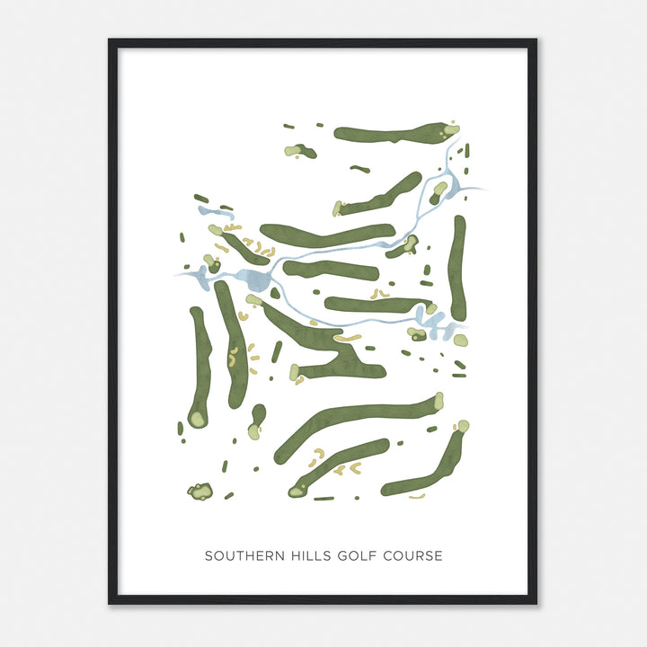 Print of Southern Hills Golf Course Modern Map
