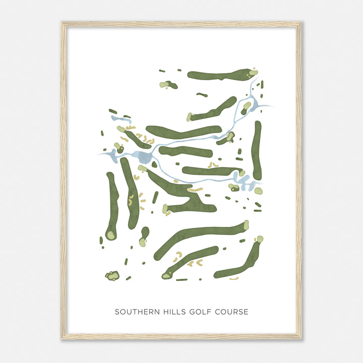 Print of Southern Hills Golf Course Modern Map