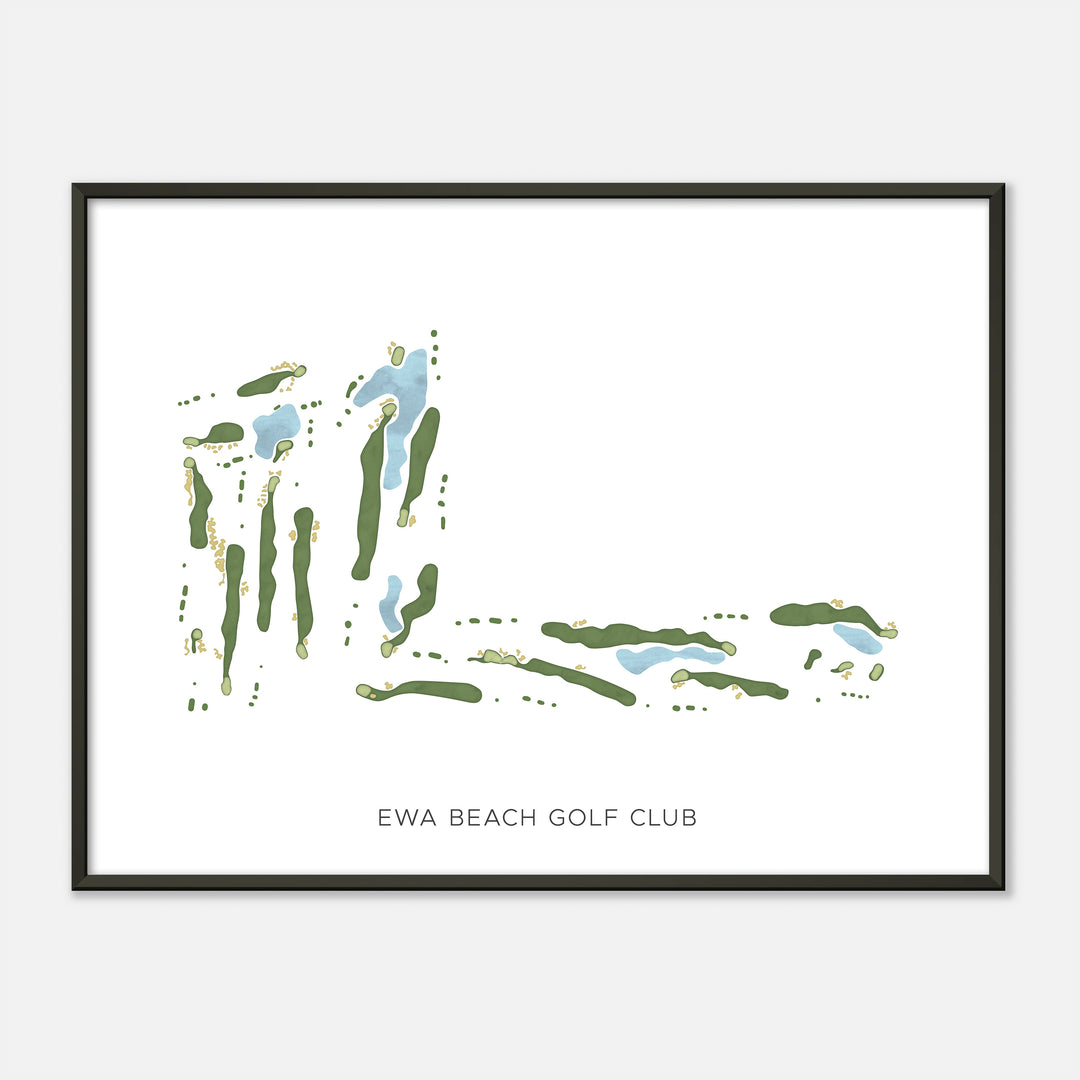 Print of Ewa Beach Golf Club Modern Map