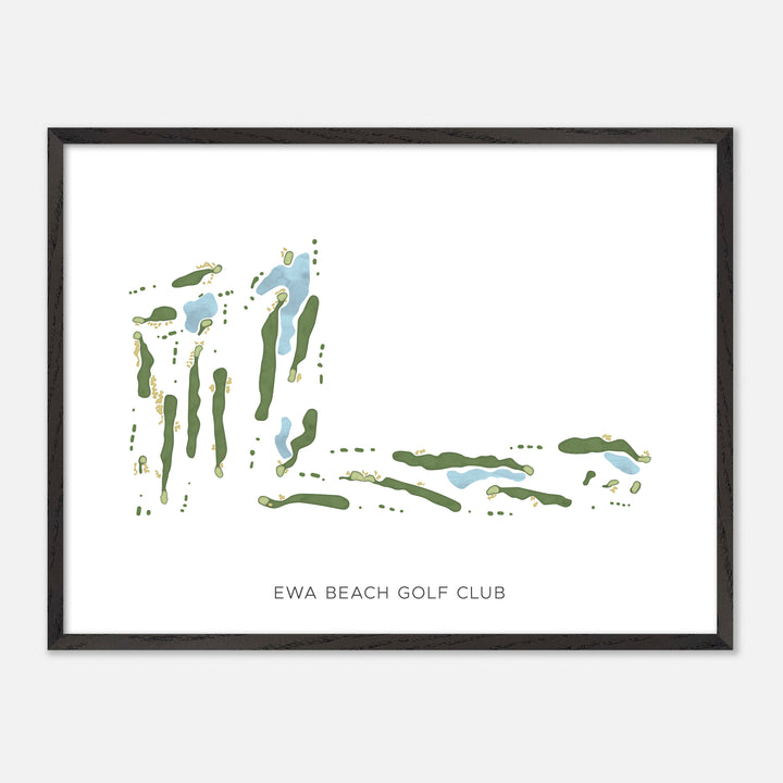 Print of Ewa Beach Golf Club Modern Map