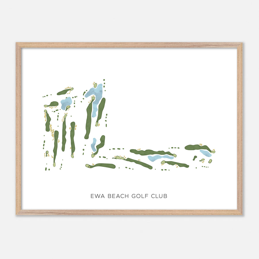 Print of Ewa Beach Golf Club Modern Map