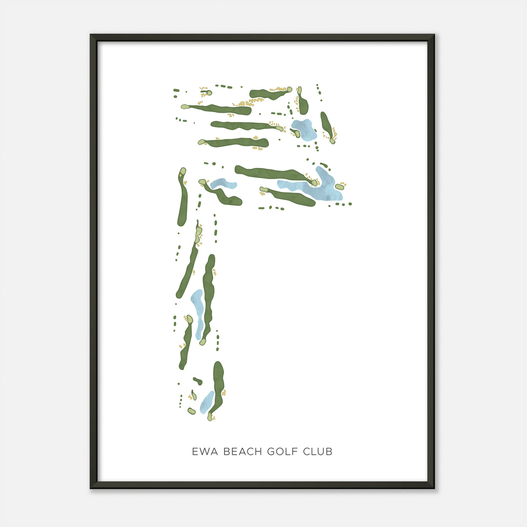 Print of Ewa Beach Golf Club Modern Map