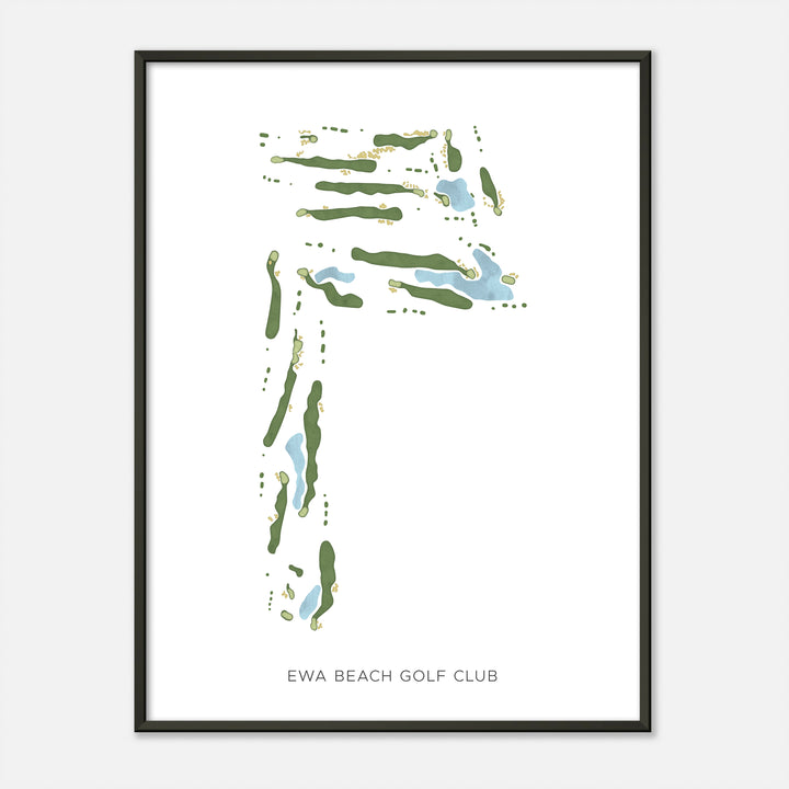 Print of Ewa Beach Golf Club Modern Map