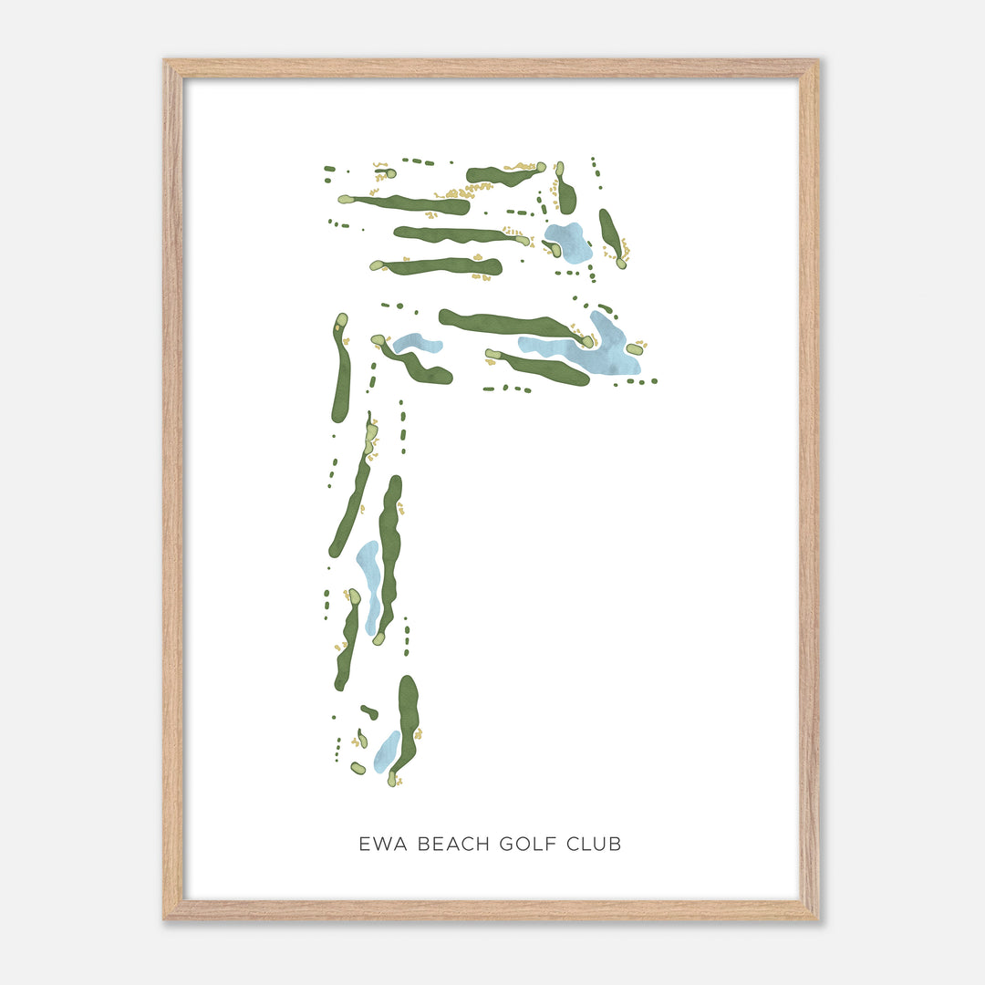 Print of Ewa Beach Golf Club Modern Map