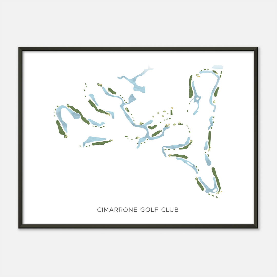 Print of Cimarrone Golf Club Modern Map