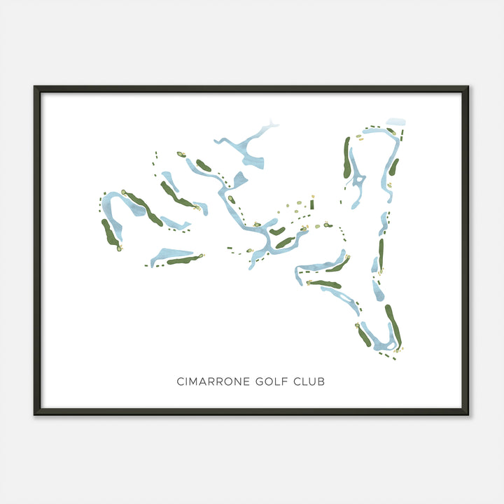 Print of Cimarrone Golf Club Modern Map