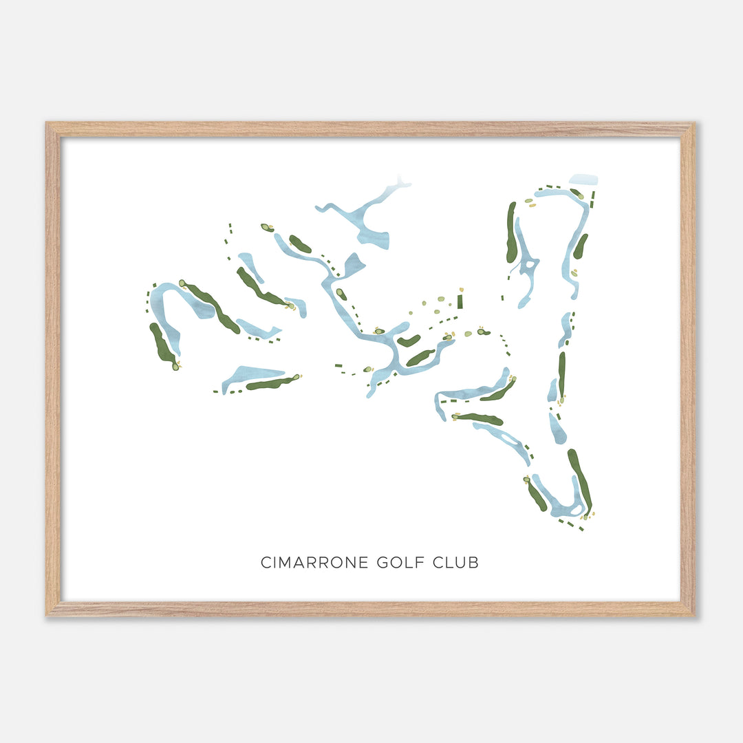 Print of Cimarrone Golf Club Modern Map
