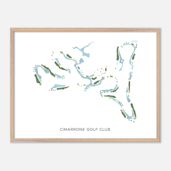 Print of Cimarrone Golf Club Modern Map