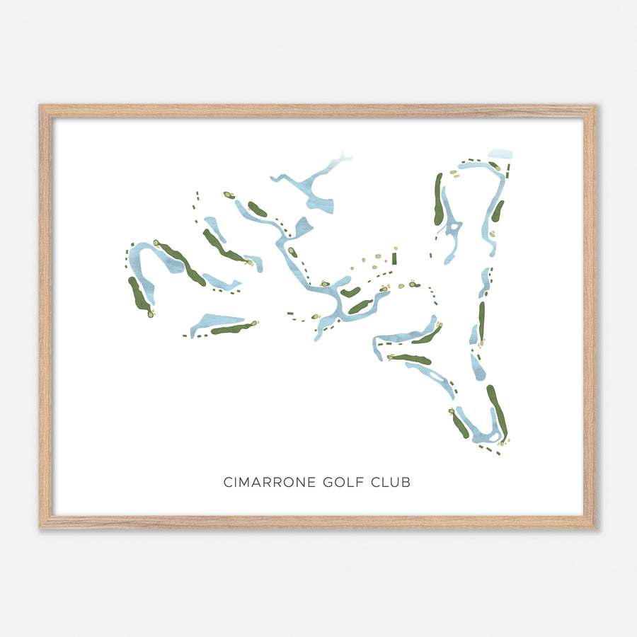 Print of Cimarrone Golf Club Modern Map