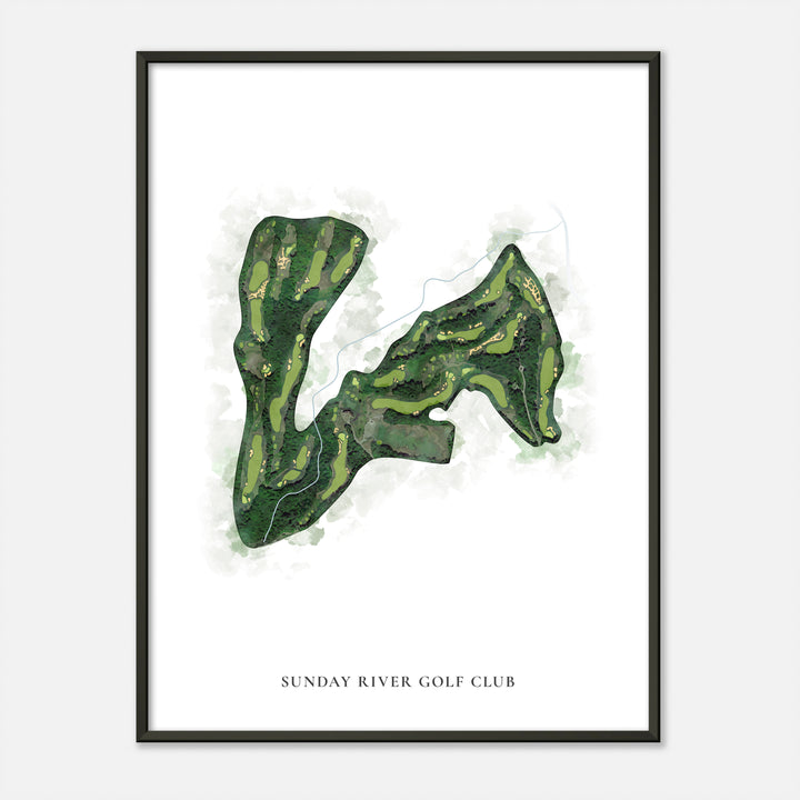 Print of Sunday River Golf Club Classic Map