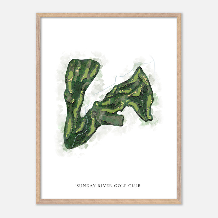 Print of Sunday River Golf Club Classic Map