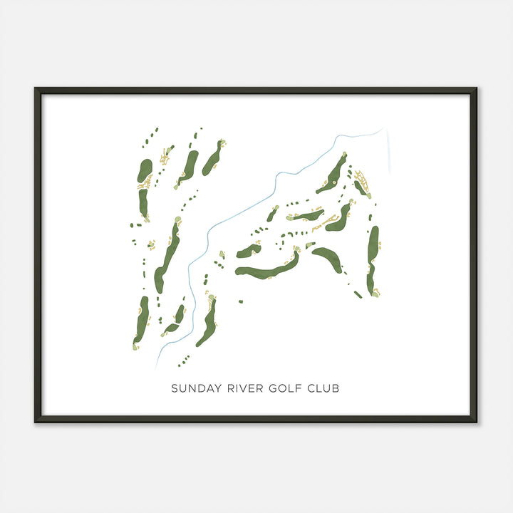 Print of Sunday River Golf Club Modern Map