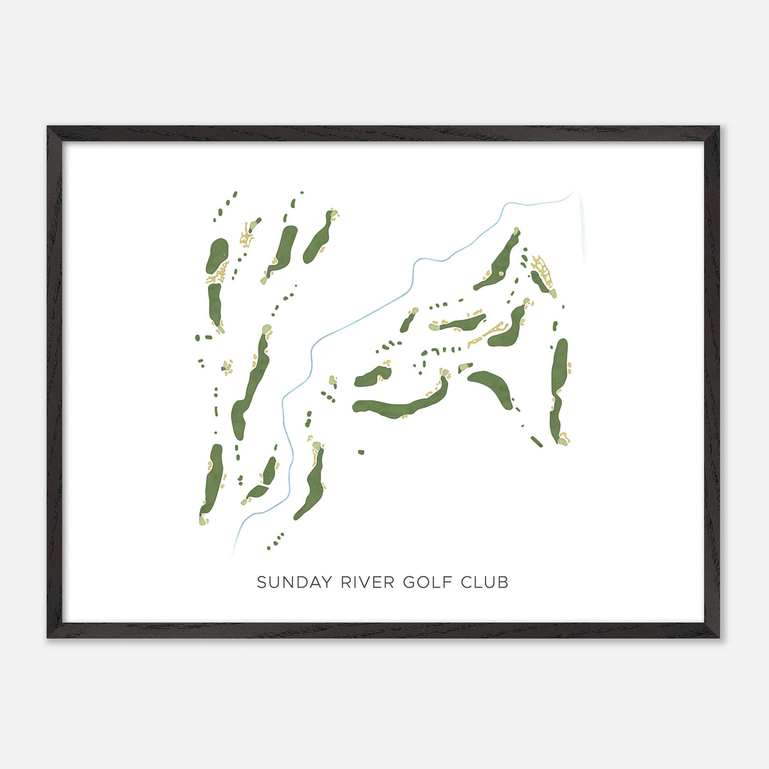 Print of Sunday River Golf Club Modern Map