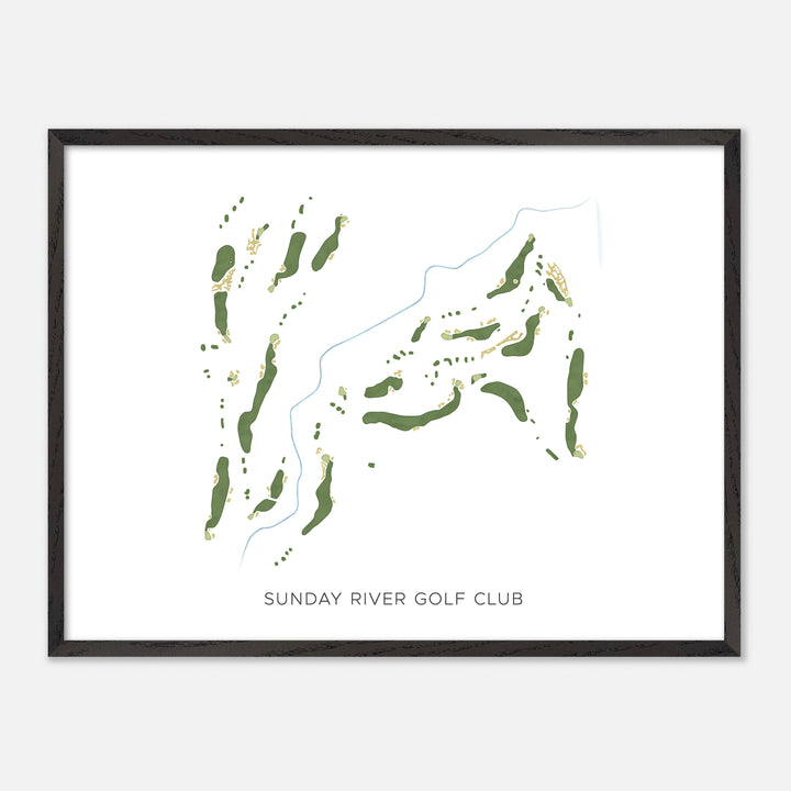 Print of Sunday River Golf Club Modern Map
