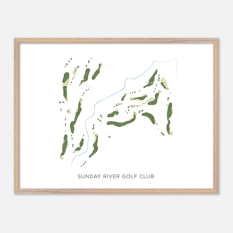 Print of Sunday River Golf Club Modern Map