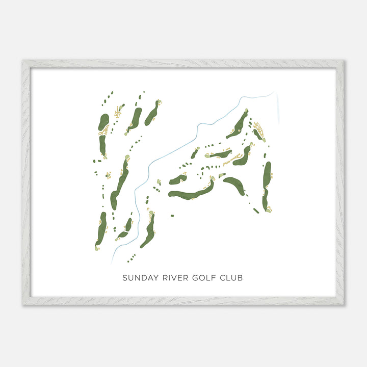 Print of Sunday River Golf Club Modern Map