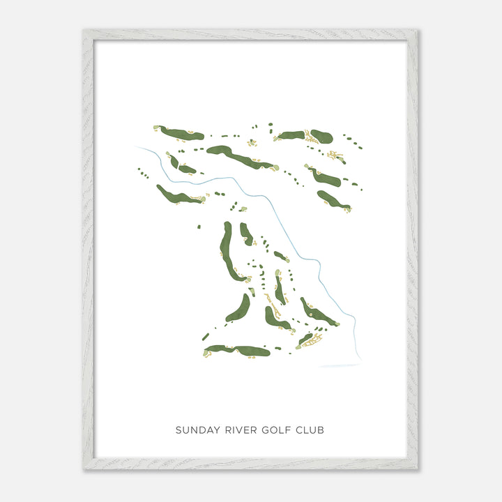 Print of Sunday River Golf Club Modern Map
