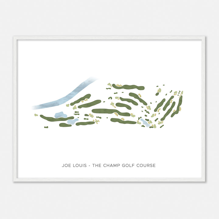 Print of Joe Louis "The Champ" Golf Course Modern Map