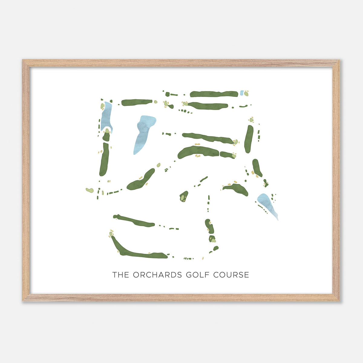 Print of The Orchards Golf Course Modern Map