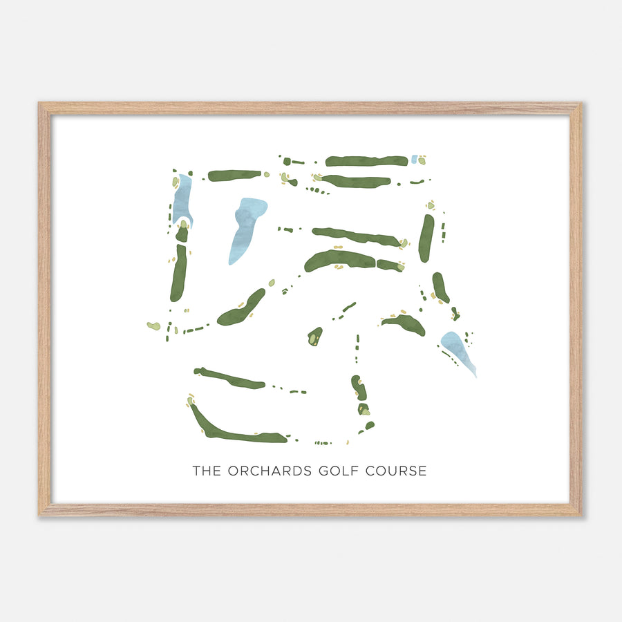 Print of The Orchards Golf Course Modern Map