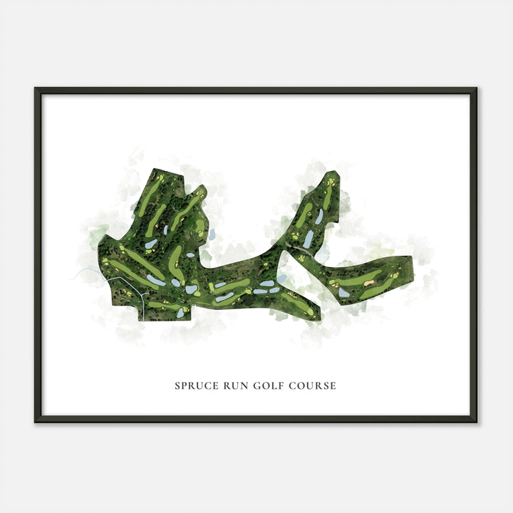 Print of Spruce Run Golf Course Classic Map