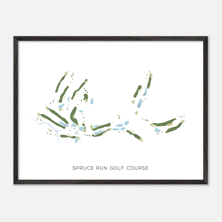 Print of Spruce Run Golf Course Modern Map