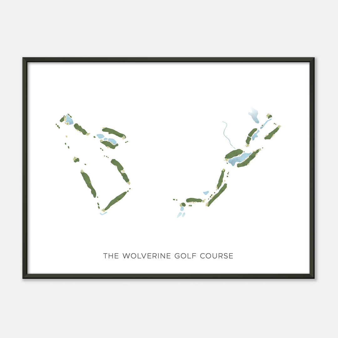 Print of The Wolverine Golf Course Modern Map