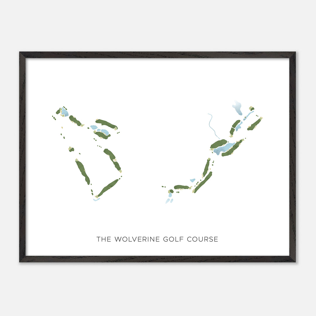 Print of The Wolverine Golf Course Modern Map
