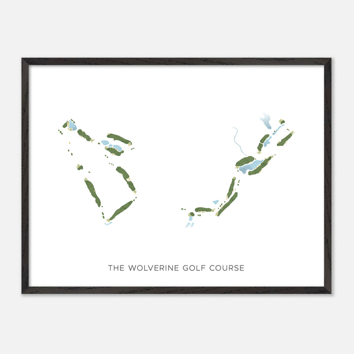Print of The Wolverine Golf Course Modern Map