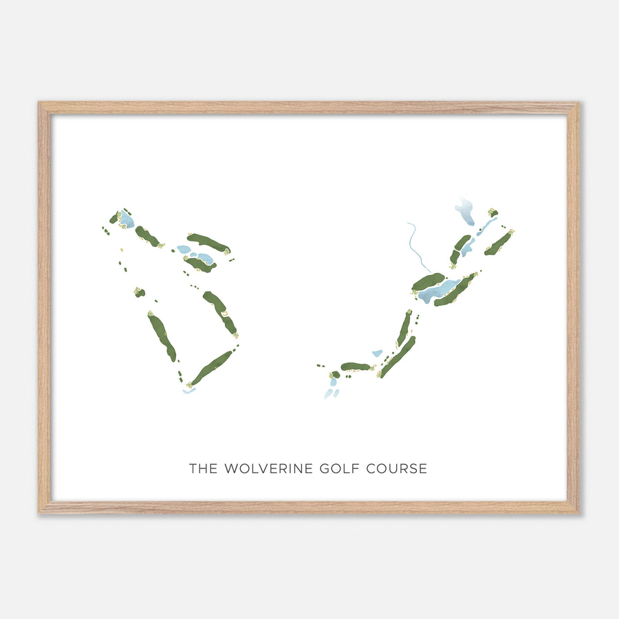 Print of The Wolverine Golf Course Modern Map