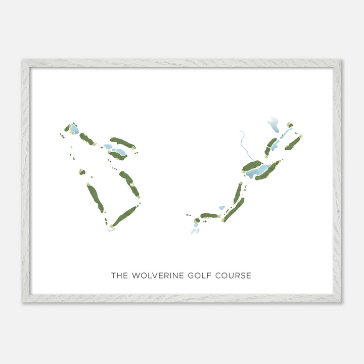 Print of The Wolverine Golf Course Modern Map