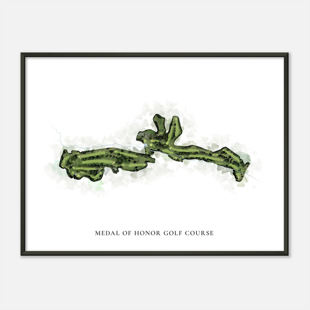 Print of Medal Of Honor Golf Course Classic Map