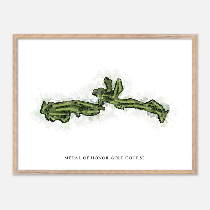 Print of Medal Of Honor Golf Course Classic Map