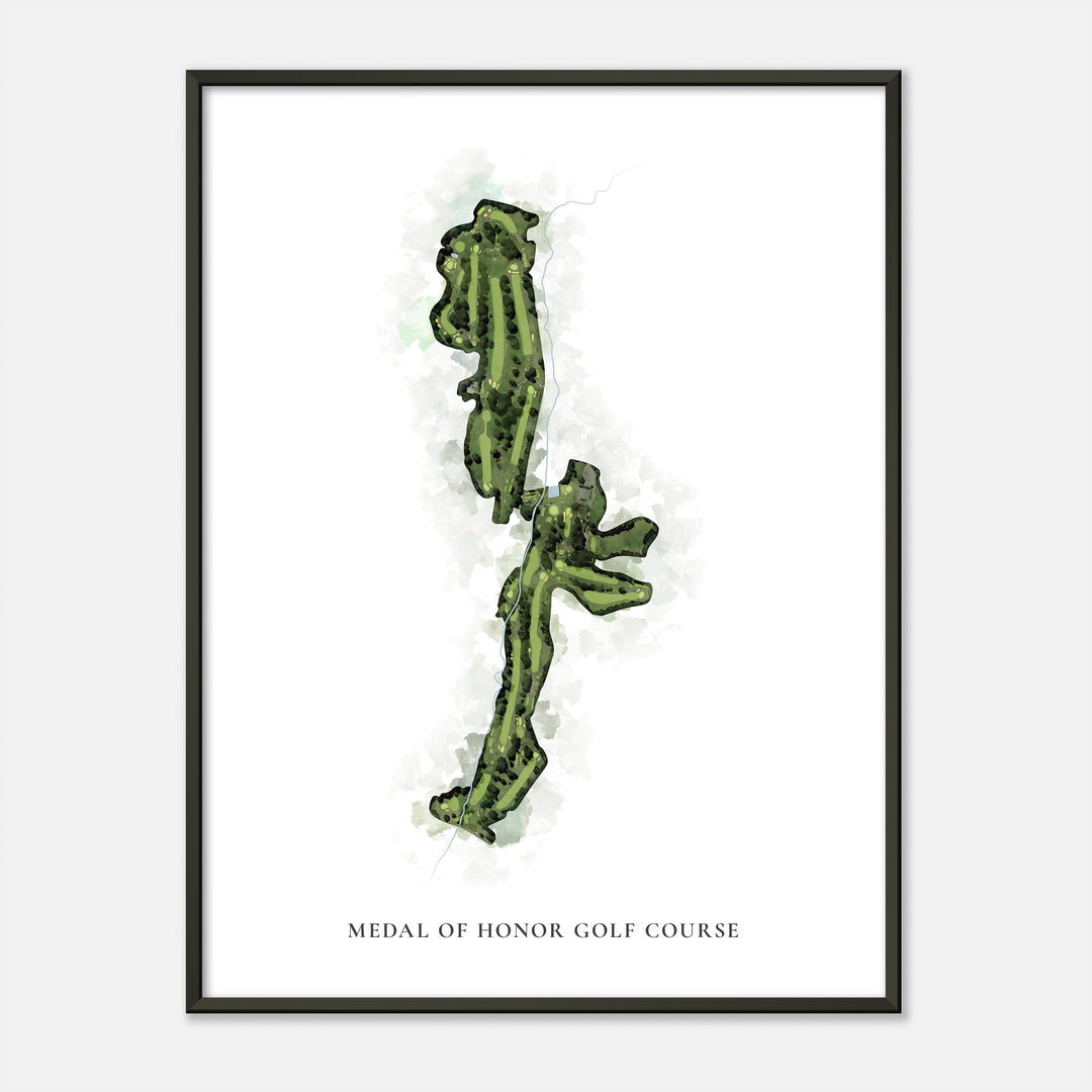 Print of Medal Of Honor Golf Course Classic Map