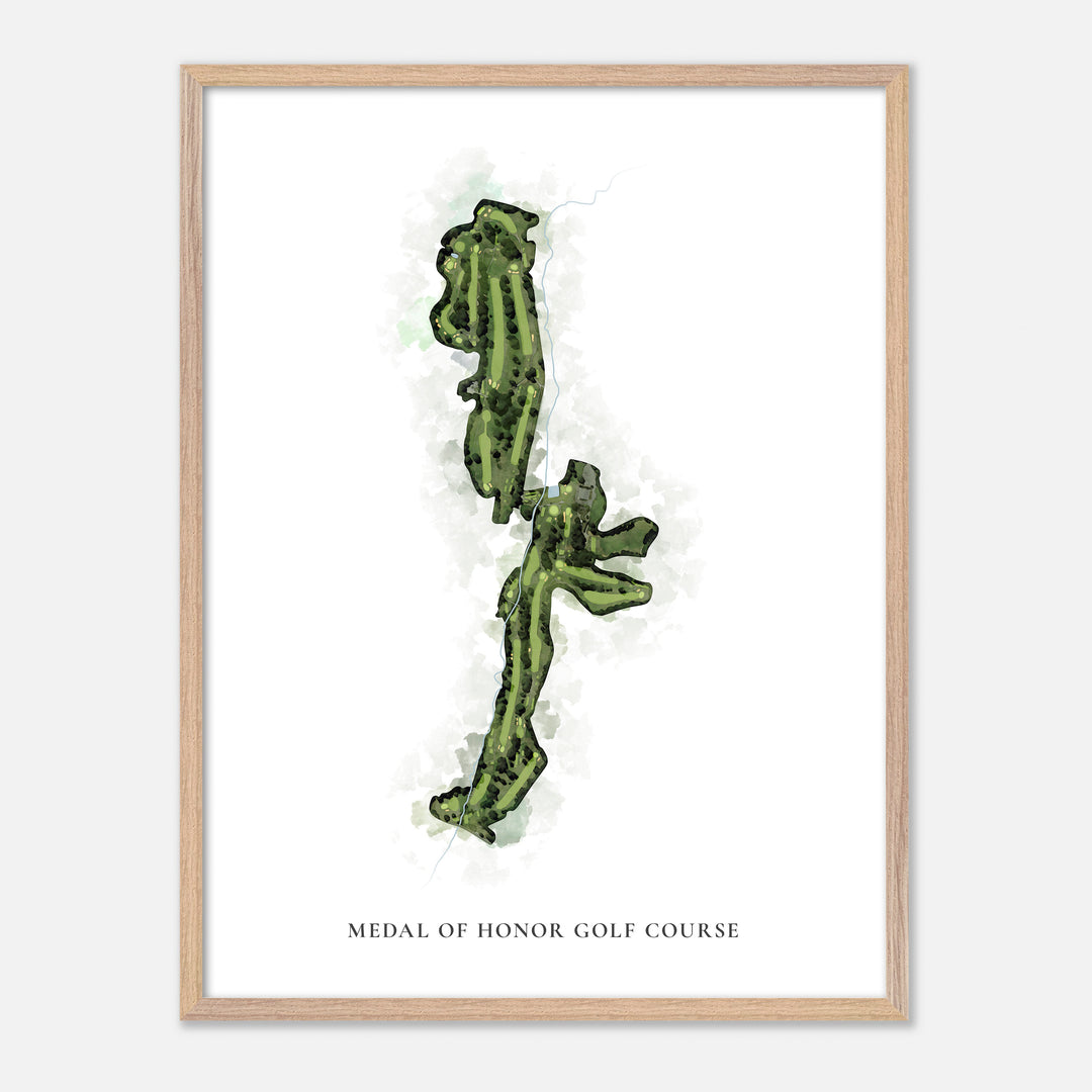 Print of Medal Of Honor Golf Course Classic Map