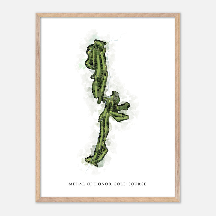 Print of Medal Of Honor Golf Course Classic Map