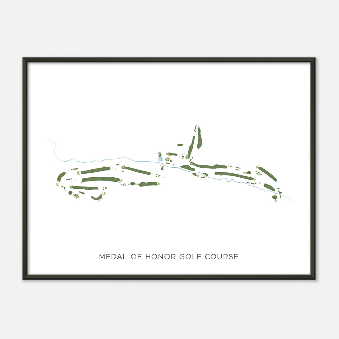 Print of Medal Of Honor Golf Course Modern Map