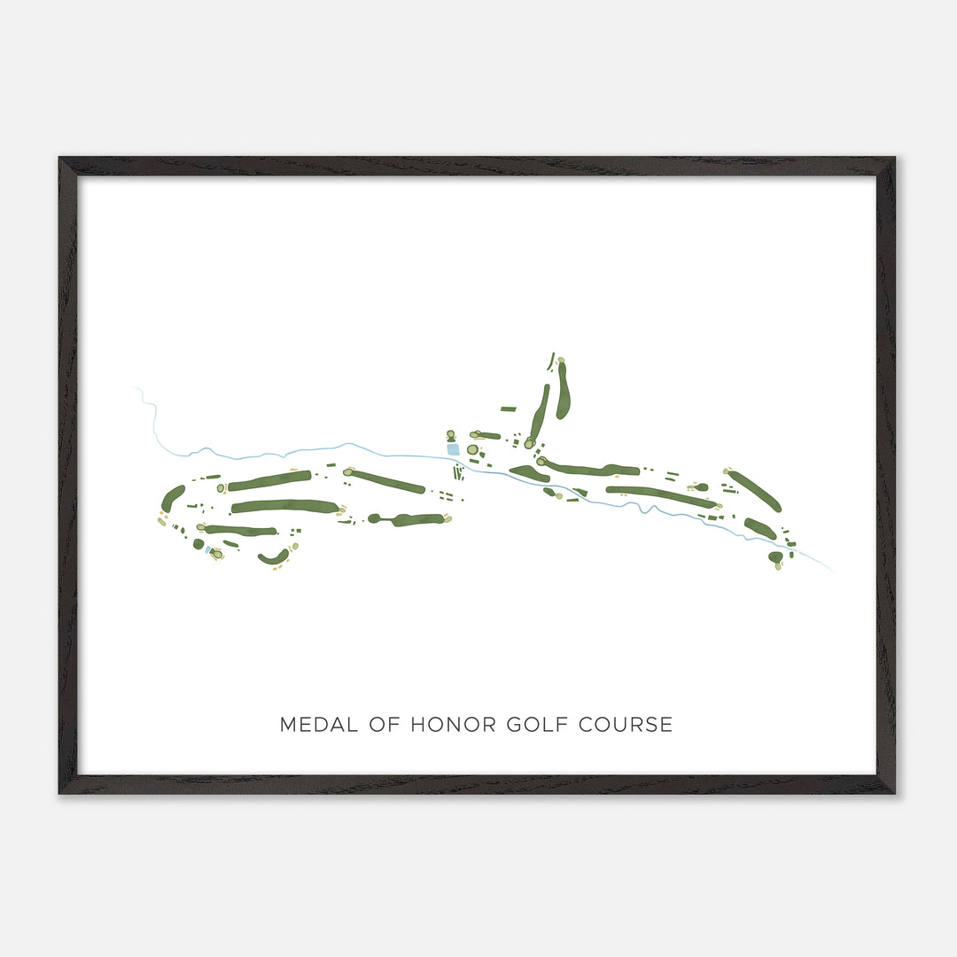 Print of Medal Of Honor Golf Course Modern Map