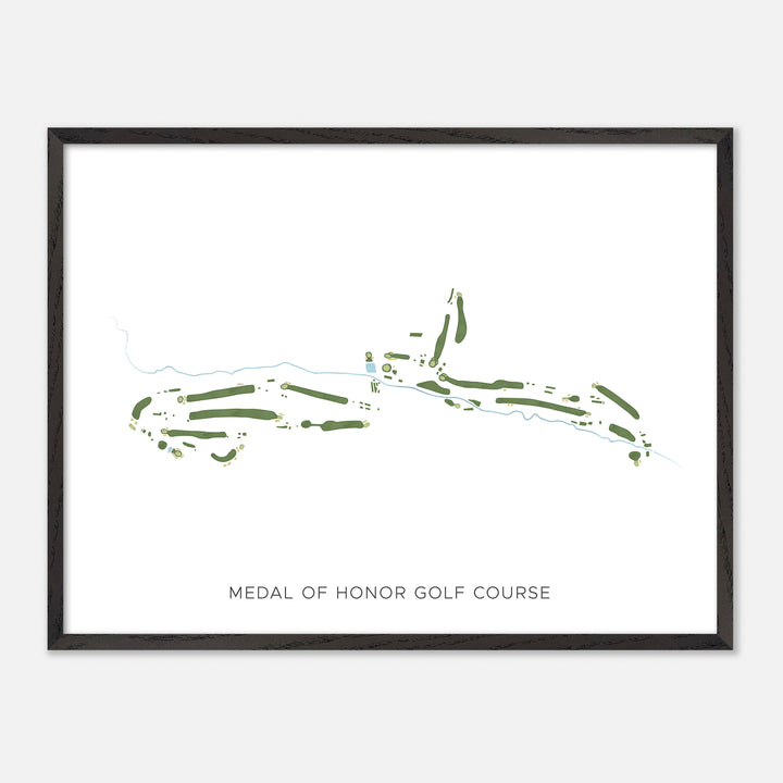 Print of Medal Of Honor Golf Course Modern Map