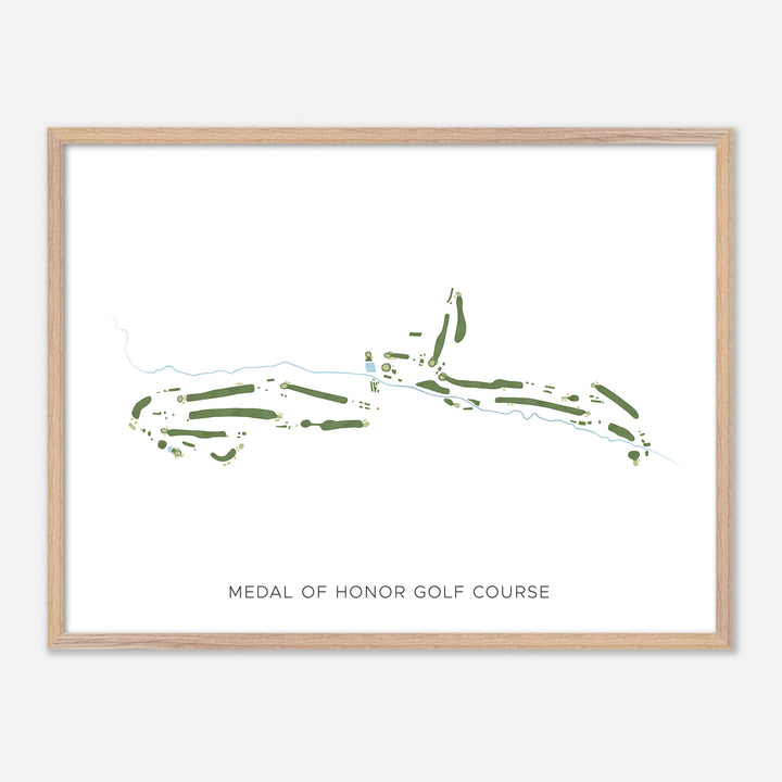 Print of Medal Of Honor Golf Course Modern Map