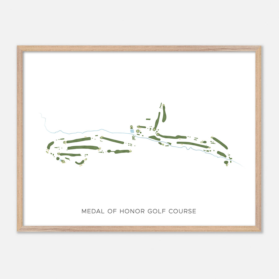 Print of Medal Of Honor Golf Course Modern Map