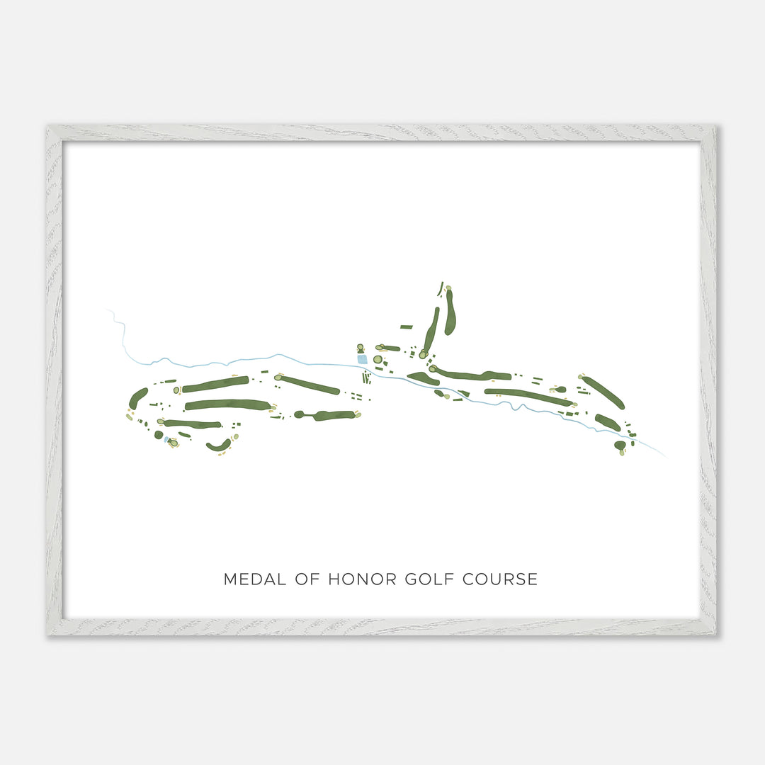 Print of Medal Of Honor Golf Course Modern Map