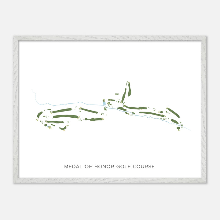 Print of Medal Of Honor Golf Course Modern Map