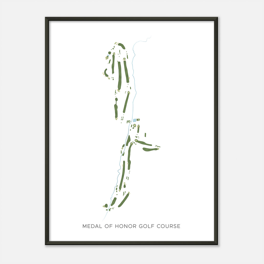 Print of Medal Of Honor Golf Course Modern Map