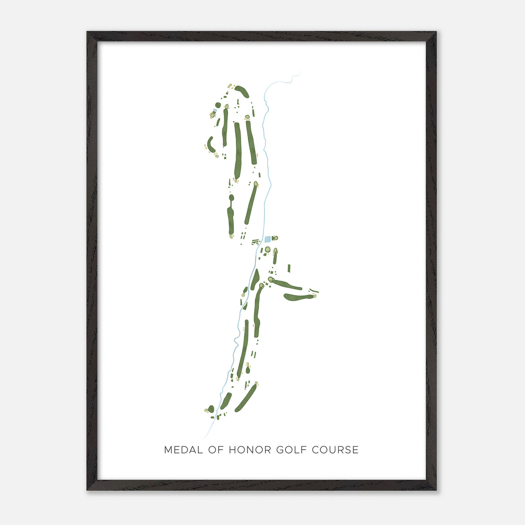 Print of Medal Of Honor Golf Course Modern Map