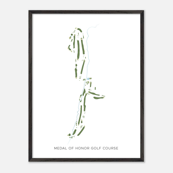 Print of Medal Of Honor Golf Course Modern Map