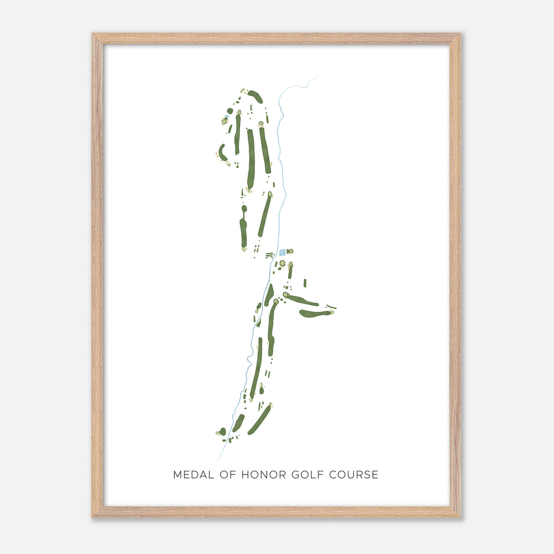 Print of Medal Of Honor Golf Course Modern Map